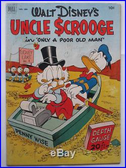 FOUR COLOR # 386 US 1952 Uncle Scrooge #1'Only a poor old Man' by Barks G-VG
