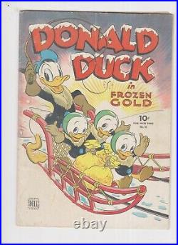 FOUR COLOR 62 DONALD DUCK in FROZEN GOLD CARL BARKS 1944 Golden Age comic 4.5