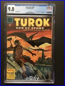 FOUR COLOR #656 (1955) 2nd TUROK CGC 9.0 VF/NM OWithW NICE COPY