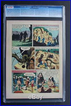 FOUR COLOR #656 (TUROK #2) Dell 2nd Son Stone & ANDAR 1955 Painted-c CGC VF- 7.5