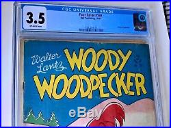 FOUR COLOR DELL #169 1st WOODY WOODPECKER 1947 CGC 3.5 VG- SLAB IS PERFECT