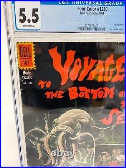 FOUR COLOR Voyage to The Bottom of The Sea #1230 Dell 1961 CGC 5.5