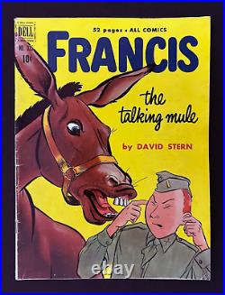 FRANCIS THE FAMOUS TALKING MULE #1 1951 Nice Copy! Dell Four Color #335 1951