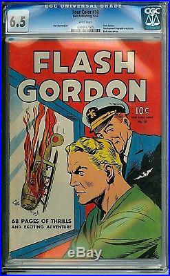 Four Color #10 Flash Gordon CGC 6.5 Dell 1942 White Pages FREE bonus book
