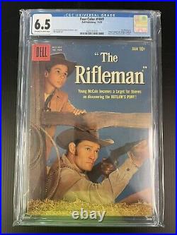 Four Color #1009 The Rifleman Dell Cgc 6.5 Chuck Conners Johnny Crawford Proship