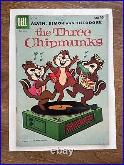 Four Color # 1042 VG/FN Dell Silver Age Comic Book Disney Three Chipmunks 16 MS4