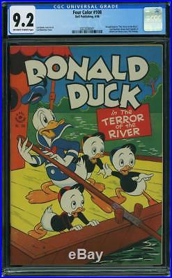 Four Color #108 (1946) Cgc 9.2 Nm- Donald Duck In Terror Of The River