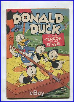 Four Color #108 (5.0) Donald Duck In The Terror Of The River By Carl Barks! Key