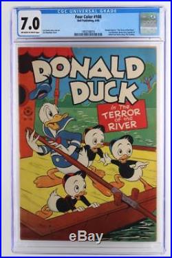 Four Color #108 CGC 7.0 FN/VF -Dell 1946- Donald Duck, Huey, Dewey & Louie
