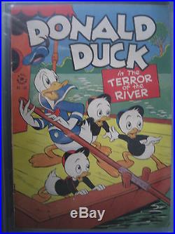 Four Color #108 CGC Grade 7.5 OWW Donald Duck Terror of the River Dell 1946