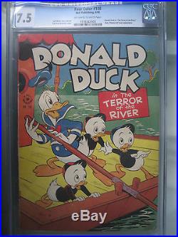 Four Color #108 Carl Barks Donald Duck CGC 7.5 Universal Dell Publishing 1946