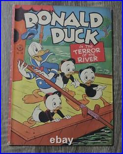 Four Color #108 Donald Duck In Terror Of The River! Carl Barks 4/16/1946