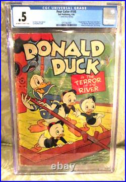 Four Color #108 Donald Duck In The Terror Of The River 1946 Cgc 0.5, Barks