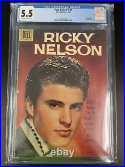 Four Color #1115 Ricky Nelson Cgc Graded 5.5 1960 Dell Publishing Proshipper