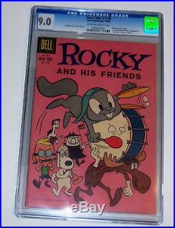 Four Color #1128 Cgc 9.0 0ww 1st App. Rocky And Bullwinkle Dell 1960