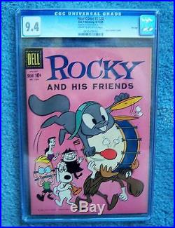 Four Color #1128 Cgc 9.4 Crow 1st App. Rocky And Bullwinkle 8/60 Dell File Copy