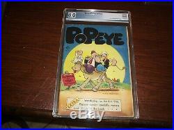Four Color 113 (Popeye) PGX Graded 8.0 Off White to White Pages