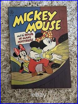 Four Color # 116 1946 Mickey Mouse and the House Of Many Mysteries Dell