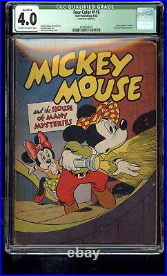 Four Color 116 CGC 4.0 Mickey Mouse and the House of Many Mystries 1946 DON GUNN