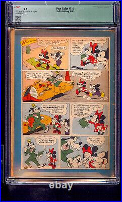 Four Color 116 CGC 4.0 Mickey Mouse and the House of Many Mystries 1946 DON GUNN