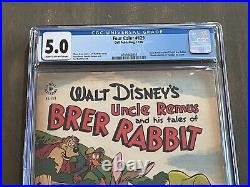 Four Color # 129 1946 1st Appearance Brer Rabbit Song of the South CGC 5.0