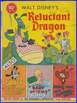 Four Color #13 (1941) GD/VG 3.0 Walt Disney's Reluctant Dragon Dell Publishing