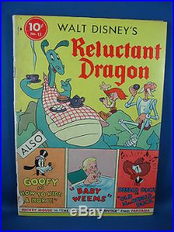 Four Color 13 First Series THE RELUCTANT DRAGON Good- 1941 Scarce
