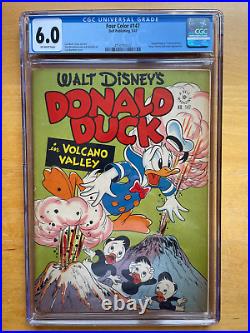 Four Color #147 CGC 6.0 (Dell 1947) Volcano Alley Carl Barks story! Disney key