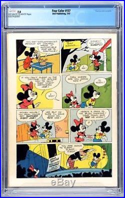 Four Color #157 CGC 7.0 Mickey Mouse Beanstalk Harvey Eisenberg Art 1947 Dell