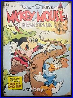 Four Color #157 Mickey Mouse And The Beanstalk Rare 1947 Golden Age