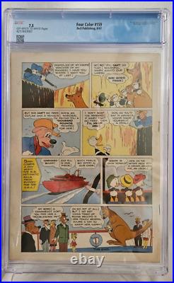 Four Color #159 Comic Dell 1947 Donald Duck Ghost Grotto CGC 7.5 VF- Carl Barks