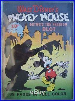 Four Color #16 1st Mickey Mouse CGC 1.5 Unrestored Rare Dell Comics 1941