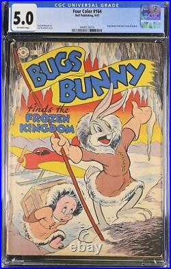 Four Color #164 CGC 5.0 OW Pages -Bugs Bunny Finds The Frozen Kingdom 1947 Dell