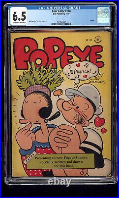 Four Color 168 CGC 6.5 Popeye Bud Sagendorf Story Art and Cover 1947 DELL