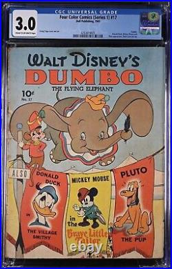 Four Color #17 CGC 3.0 1941 Dell publishing Disney Grail Dumbo! Golden Age