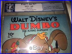 Four Color #17 Series 1 1941 1st Appearance Of Dumbo! Rare Comic