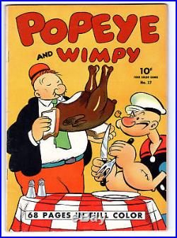 Four Color #17 (series 2) Popeye And Wimpy Vg+ 1942 Dell Scarce Golden Age