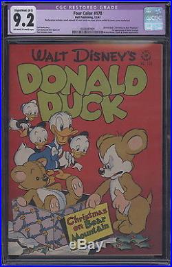 Four Color #178 1st App of Uncle Scrooge Rare! CGC Restored 9.2! Holds Record