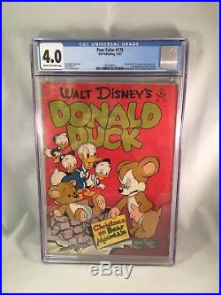 Four Color #178 CGC 4.0 with CREAM to OFF-WHITE Pages Disney's Donald Duck