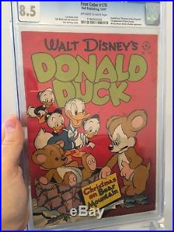Four Color #178 CGC 8.5 Dell 1947 1st Uncle Scrooge! Key Golden Age! OWithWHITE