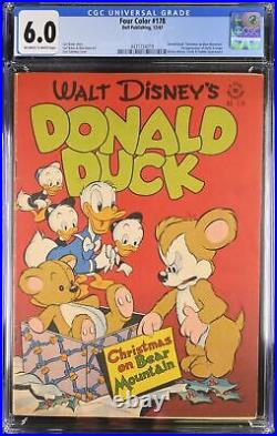 Four Color #178 CGC FN 6.0 Off White to White Donald Duck 1st Uncle Scrooge