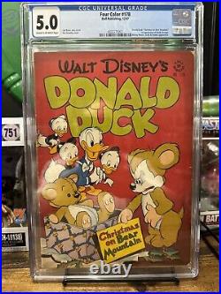 Four Color #178 Cgc 5.0 First Uncle Scrooge Dell Comics December 1947