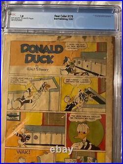 Four Color #178 cgc 1.0 Dell publishing 12/1947 1st Uncle Scrooge
