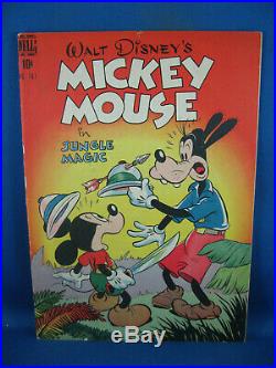 Four Color 181 Mickey Mouse F Vf Jungle Magic Stunning Cover 1947