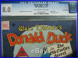 Four Color #189 Donald Duck CGC 8.0 Universal Rare Book Dell Comics 1948