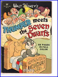 Four Color #19 (1943) Grade 5.5 Dell Disney Thumper Meets The Seven Dwarfs