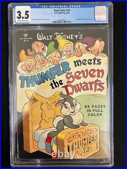 Four Color #19 CGC 3.5 (1942) Carl Buettner wrap-around cover! Golden Age Disney