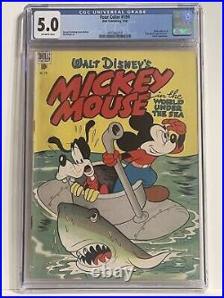 Four Color #194 CGC 5.0 Dell 1948 Disney Mickey Mouse shark cover Rare Find