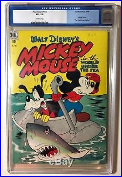 Four Color #194 CGC 7.5. Mickey Mouse. World Under the Sea. Goofy & Shark Cover
