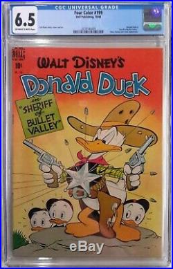 Four Color #199 Cgc 6.5oct 1948, Dellcarl Banksdonald Duck Sheriff Cover